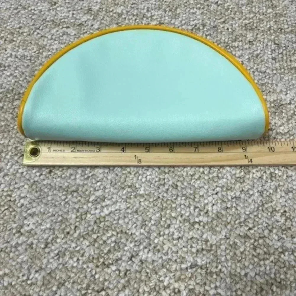 Philosophy Toiletry Cosmetic Makeup Bag Blue with Yellow Trim  9'X5.5‎ - Picture 2 of 5